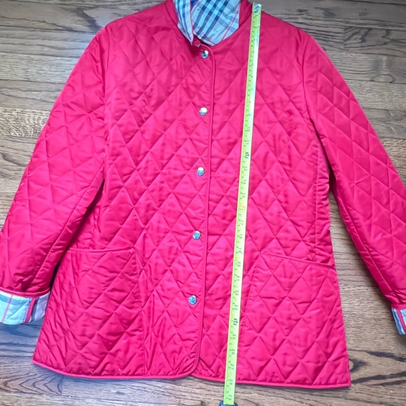 Burberry Red Quilted Puffer Jacket - Picture 6 of 7